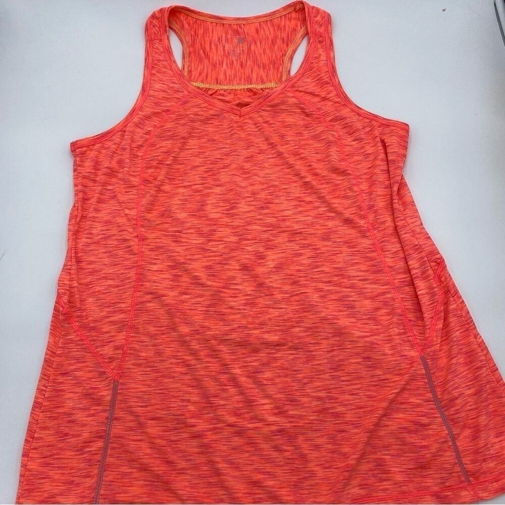 Tangerine Tank Top Women's XXL Variegated Orange Long Active Running Athleisure